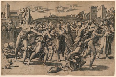 Massakren på de uskyldige (uden grantræet) af Marc Antonio Raimondi