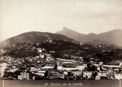 Udsigt over Santa Teresa i Brasilien, ca. 1880-90 (s/h-billede) af Marc Ferrez