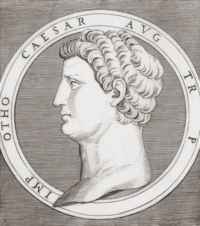 Otho, romersk kejser af Marcantonio (after) Raimondi