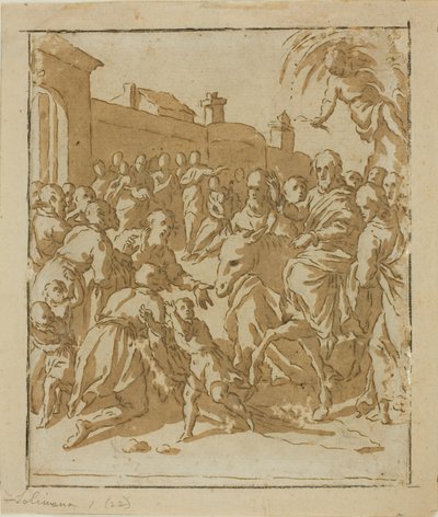 Kristus går ind i Jerusalem af Marcantonio Bassetti