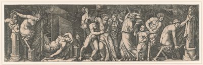 Bacchanalia, ca 1510-1511. af Marcantonio Raimondi