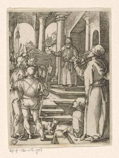 Kristus før Pilatus Passion of Christ (serietitel) af Marcantonio Raimondi