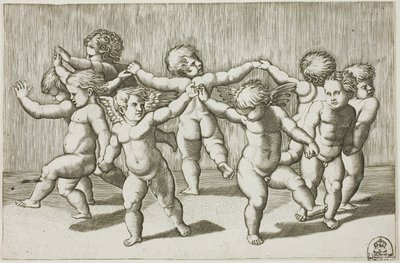 Amorernes dans af Marcantonio Raimondi