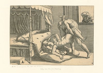 I Modi. Stilling 9, 1530-1540. af Marcantonio, Raimondi