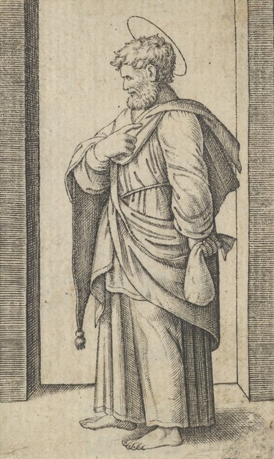 Saint Matthew, en lille sæk i venstre hånd, fra serien 