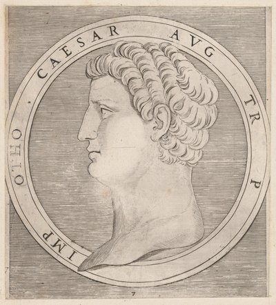 Mirror of Roman Magnificence: Otho, fra The Twelve Caesars, ca. 1500-1534., ca. 1500-1534. af Marcantonio Raimondi