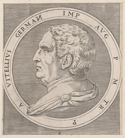 Mirror of Roman Magnificence: Vitellius, fra The Tolv Caesars, ca. 1500-1534., ca. 1500-1534. af Marcantonio Raimondi