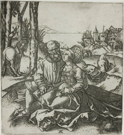 Det dårligt sammensatte par (Tilbuddet om kærlighed) af Marcantonio Raimondi