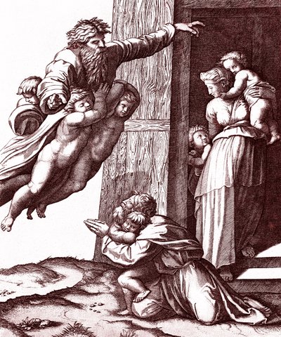 Abrahams kald af Marcantonio Raimondi