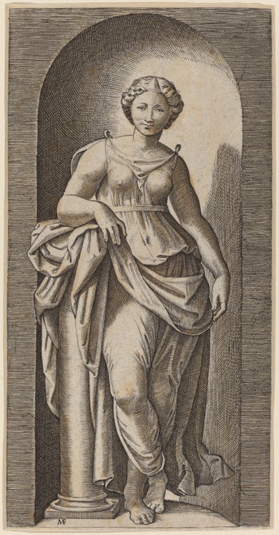 Modstand af Marcantonio Raimondi after Raphael