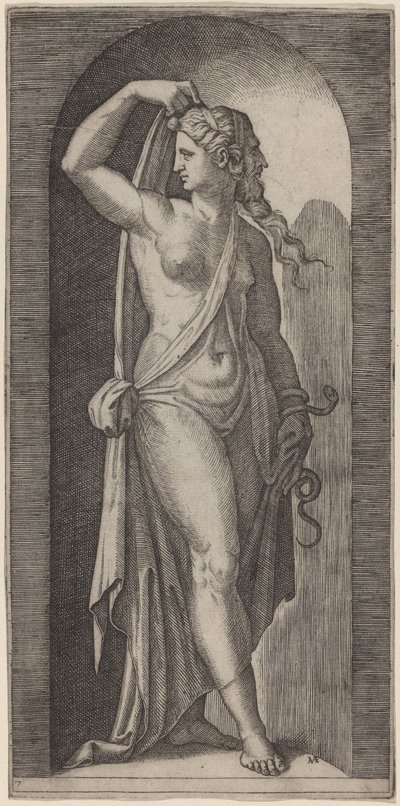 Forsigtighed af Marcantonio Raimondi after Raphael