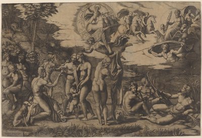 Paris-dommen af Marcantonio Raimondi after Raphael