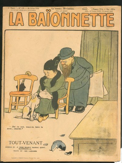 Cover af "" La Baionnette"", Satirical en Colours af Marcel Amable O.L. Capy