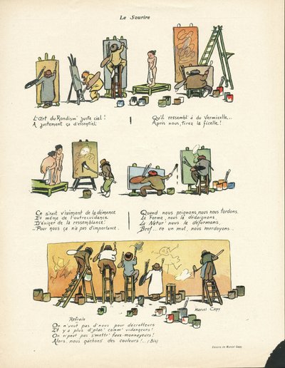 Illustration af Marcel Capy (1865-1941) i Le Smile, nr. 12, 20/03/13 - The Art of Rondism 
