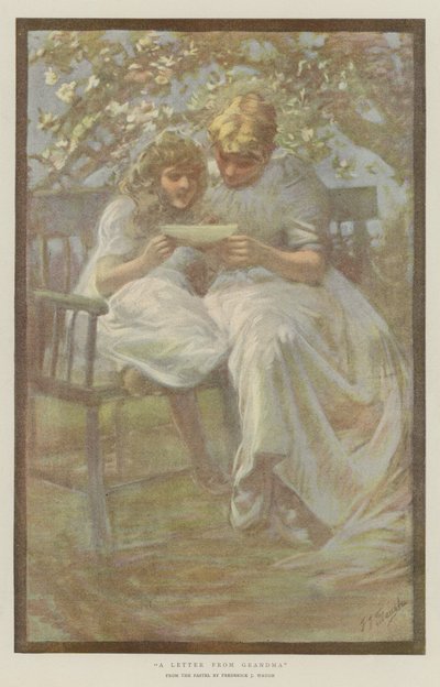 Et brev fra bedstemor (chromolitho) af Marcella M. Walker