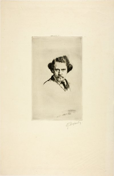 Portræt af Alfred Cadart, 1875 af Marcellin Gilbert Desboutin