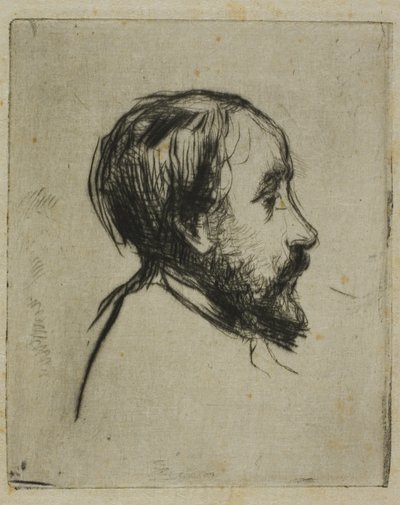 Profilportræt af Degas af Marcellin Gilbert Desboutin