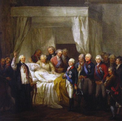 Stanislaw II August Poniatowskis død efter 1798 af Marcello Bacciarelli
