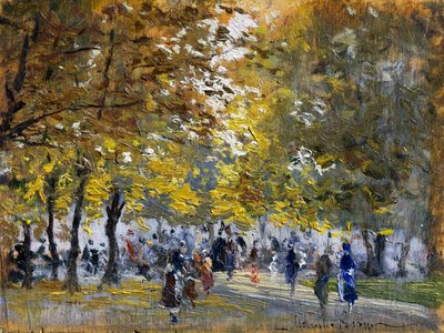 Bybillede, af Marcello Broggi (1896-1954), olie på panel af Marcello Broggi