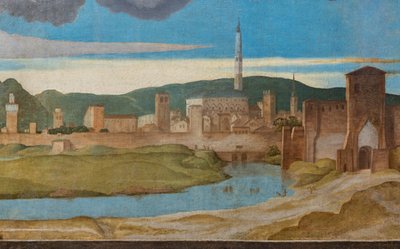 Detalje af byen Vicenza af Marcello Fogolino