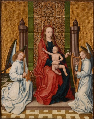 Jomfruen og barnet tronede, mellem 1550 og 1560. af Marcellus Coffermans