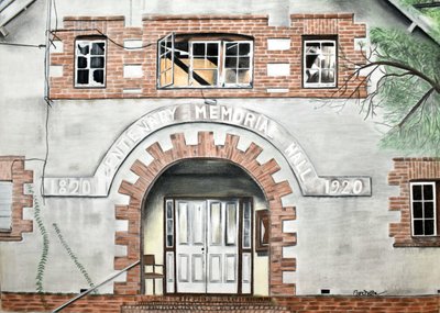 Indgangen til den historiske Centenary Hall af Marchelle de Kock