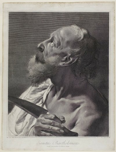 Sankt Bartholomæus, fra Den hellige familie og de tolv apostle af Marco Alvise Pitteri