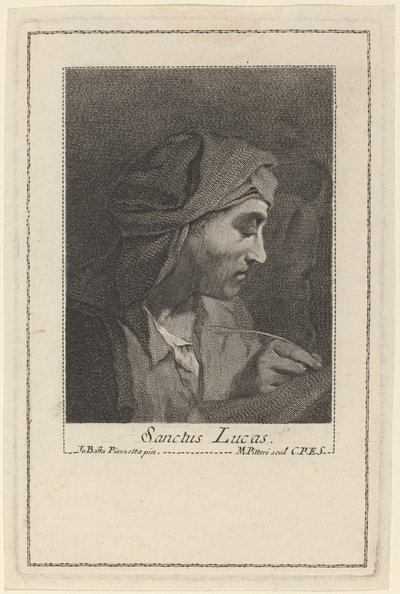 St. Luke af Marco Alvise Pitteri after Giovanni Battista Piazzetta