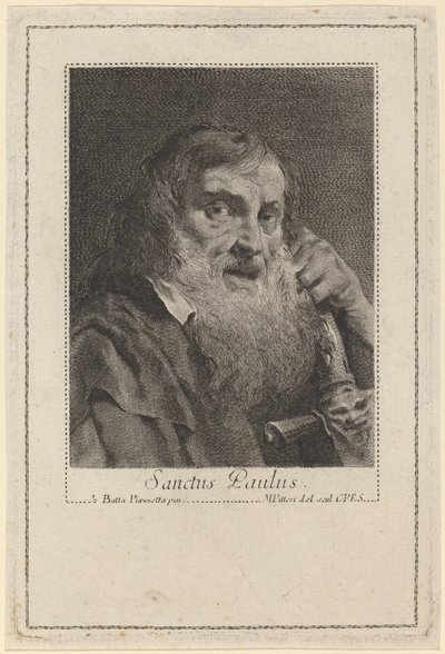Sankt Paul af Marco Alvise Pitteri after Giovanni Battista Piazzetta