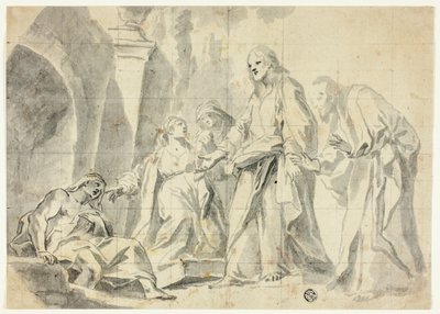 Opdræt af Lazarus af Marco Benefial
