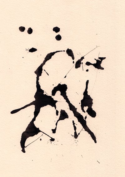 Blot, 2018 (blæk på papir) af Marco Campedelli