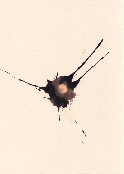 Blot 2, 2018 (blæk og blegemiddel på papir) af Marco Campedelli