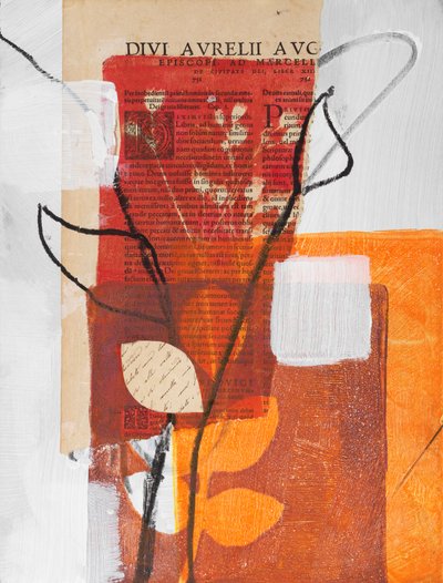 Collage med Calla, 2024 (blandede medier) af Marco Campedelli