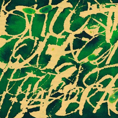 Grøn skrift, 2002 (blandede medier) af Marco Campedelli