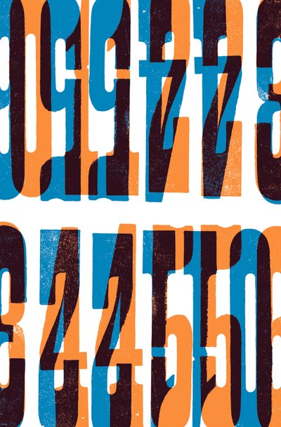 Numbers, 2014 (trætypetryk) af Marco Campedelli