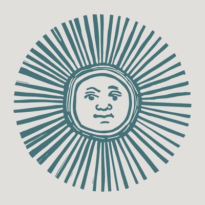 Sol Invictus, 2023 (linoleum på papir) af Marco Campedelli