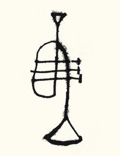 Trompet, 2019 (silketryk) af Marco Campedelli
