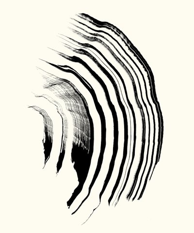 Vibration_01, 2023 (blæk på papir) af Marco Campedelli