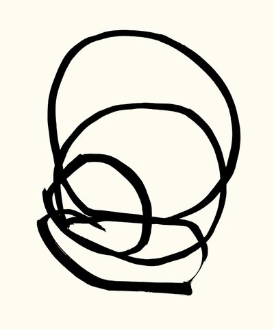 Vibration_02, 2023 (blæk på papir) af Marco Campedelli