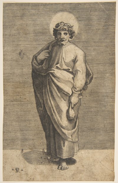 Saint Matthew holder en pose, ca. 1515-27. af Marco Dente