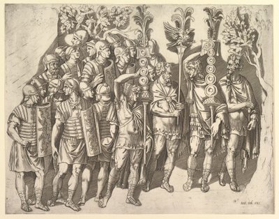 En romersk legion fra Trajans søjle, 1500-tallet. af Marco Dente