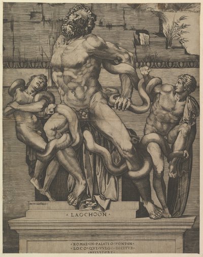 Spejl af romersk storslåethed: Laocoon, 1500-tallet. af Marco Dente