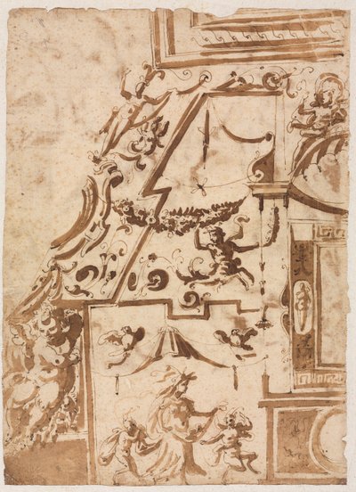 Grotesk med en springende kentaur verso, ca. 15651588. af Marco Marchetti