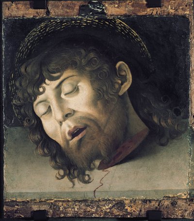 Halshugget Johannes Døberen (olie på træ af Marco Palmezzano