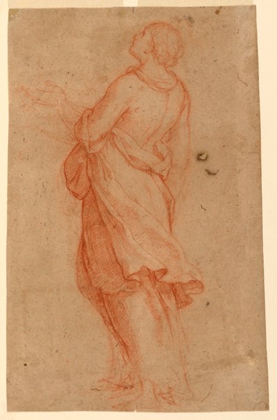 Tegning, En ung kvinde (Maria Magdalena under korset), 1550-75 af Marco Pino