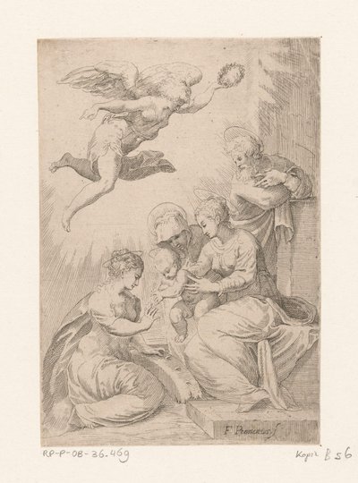 Saint Catherines mystiske ægteskab af Marco dell