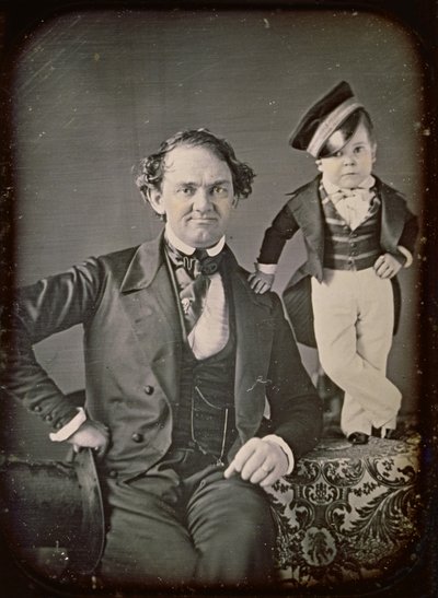 P.T. Barnum og general Tom Thumb af Marcus Aurelius Root