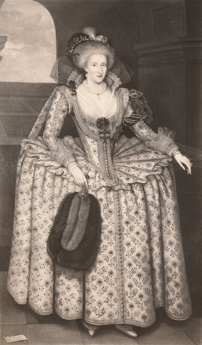Dronning Anne af Danmark, 1611-1614, 1904 af Marcus Garret Gheeraerts the Younger