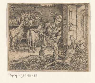 Fabel om hjorten i oksestalden af Marcus Gheeraerts (I)