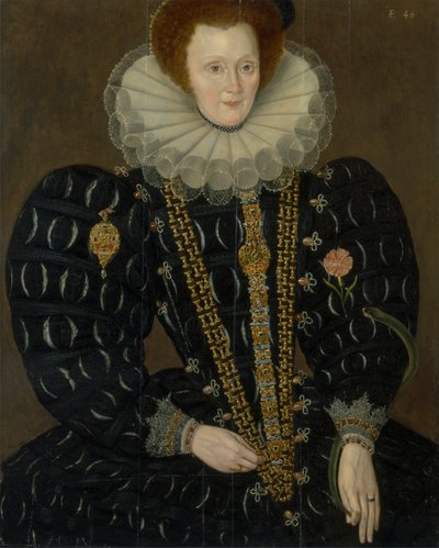 En kvinde kaldet Lady Elizabeth Knightley af Marcus Gheeraerts the Younger